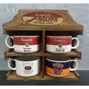 Campbell Soup Company 1994 Vintage Soup Mug Set  - By Westwood With Display 