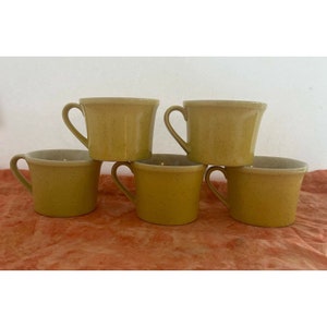 Imperial Stoneware Lemon Lime Coffee Mugs - W Dalton P9302 - Set of 5