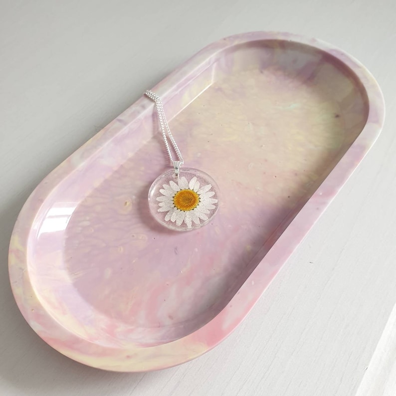 bedroom best friend birthday jewellery ring key holder tie dye effect Trinket dish,2 shapes plate gift idea for her home decor