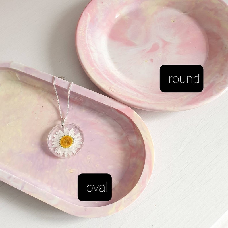 bedroom best friend birthday jewellery ring key holder tie dye effect Trinket dish,2 shapes plate gift idea for her home decor