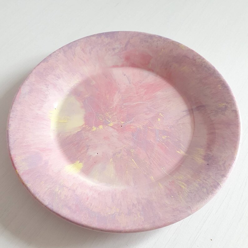 bedroom best friend birthday jewellery ring key holder tie dye effect Trinket dish,2 shapes plate gift idea for her home decor