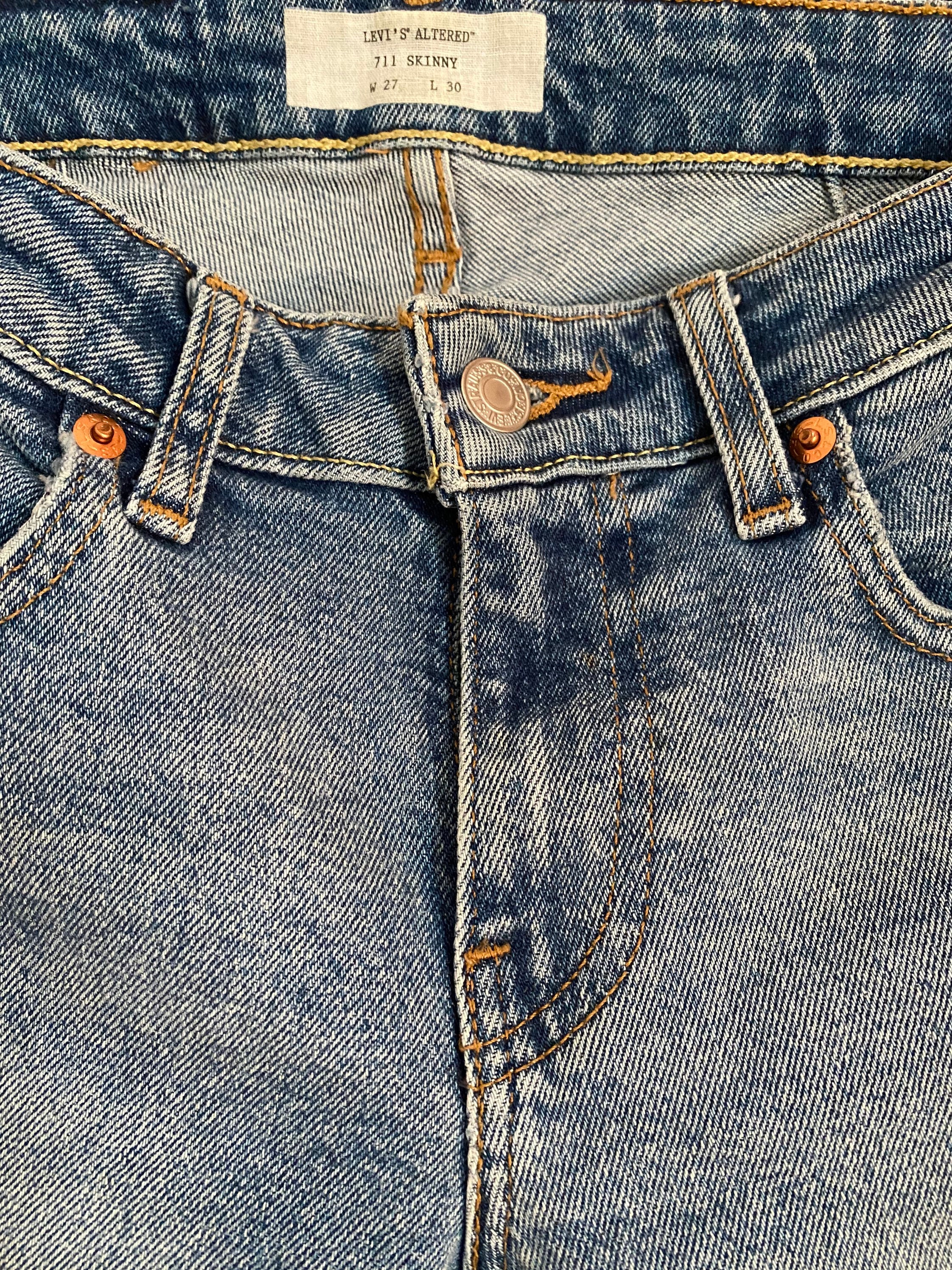 Levi's 711 altered skinny jeans cheap