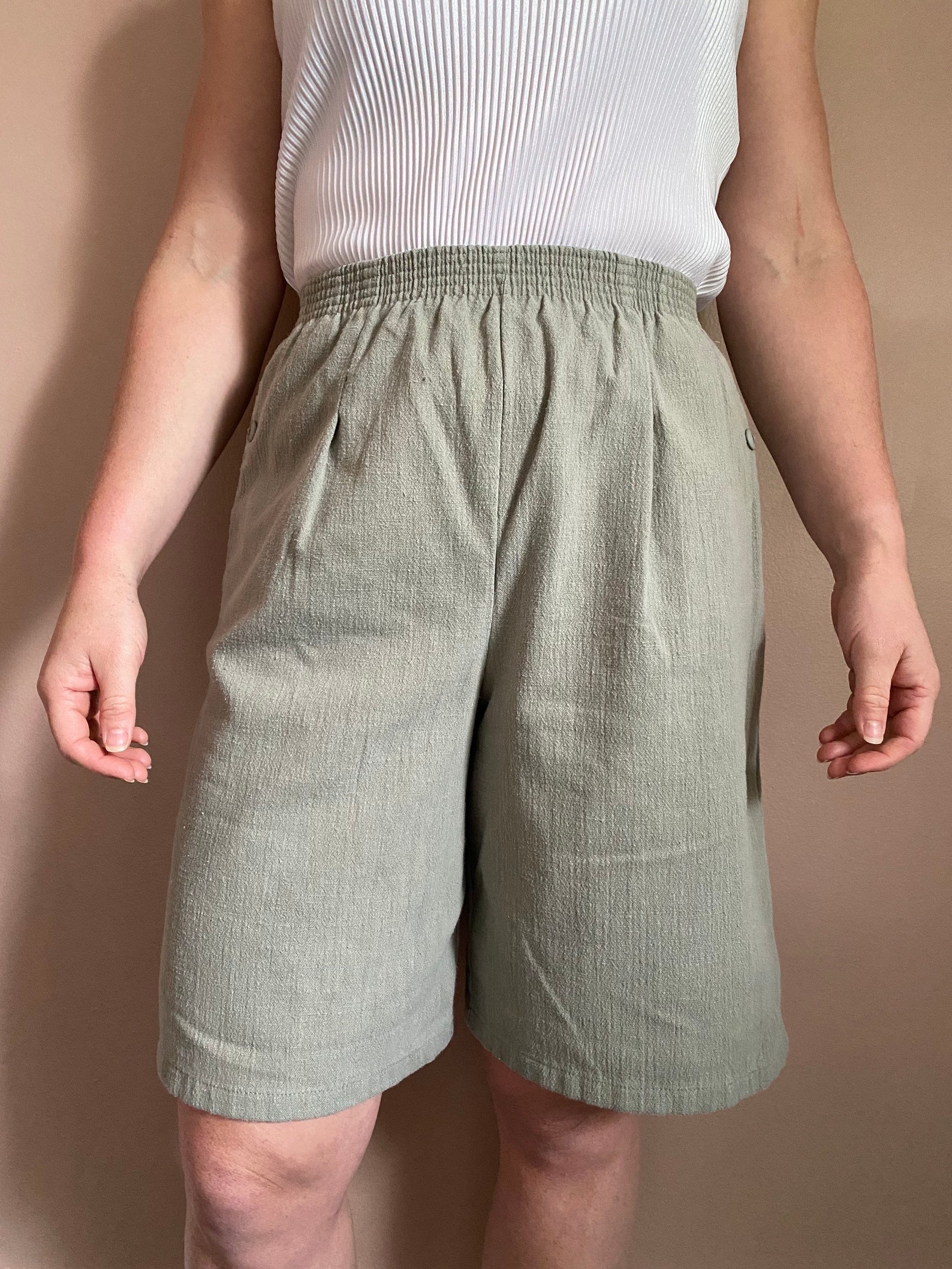 Sage green Bermuda shorts Etsy