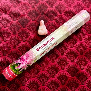 FLUTE Bergamot Incense Sticks - One Tube of 20 Sticks - Premium Quality Fragrant Incense - Meditation - Relaxation - Rejuvenation