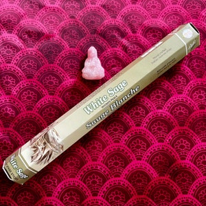 FLUTE White Sage Incense Sticks - One Tube of 20 Sticks - Premium Quality Fragrant Incense - Meditation - Relaxation - Rejuvenation