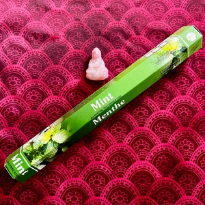 FLUTE Mint Incense Sticks - One Tube of 20 Sticks - Premium Quality Fragrant Incense - Meditation - Relaxation - Rejuvenation