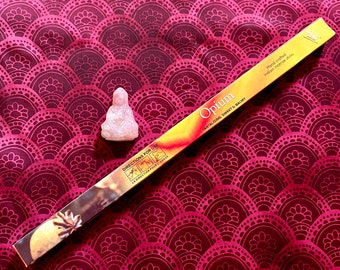 FLUTE Opium Incense Sticks - One Tube of 8 Sticks - Premium Quality Fragrant Incense - Meditation - Relaxation - Rejuvenation
