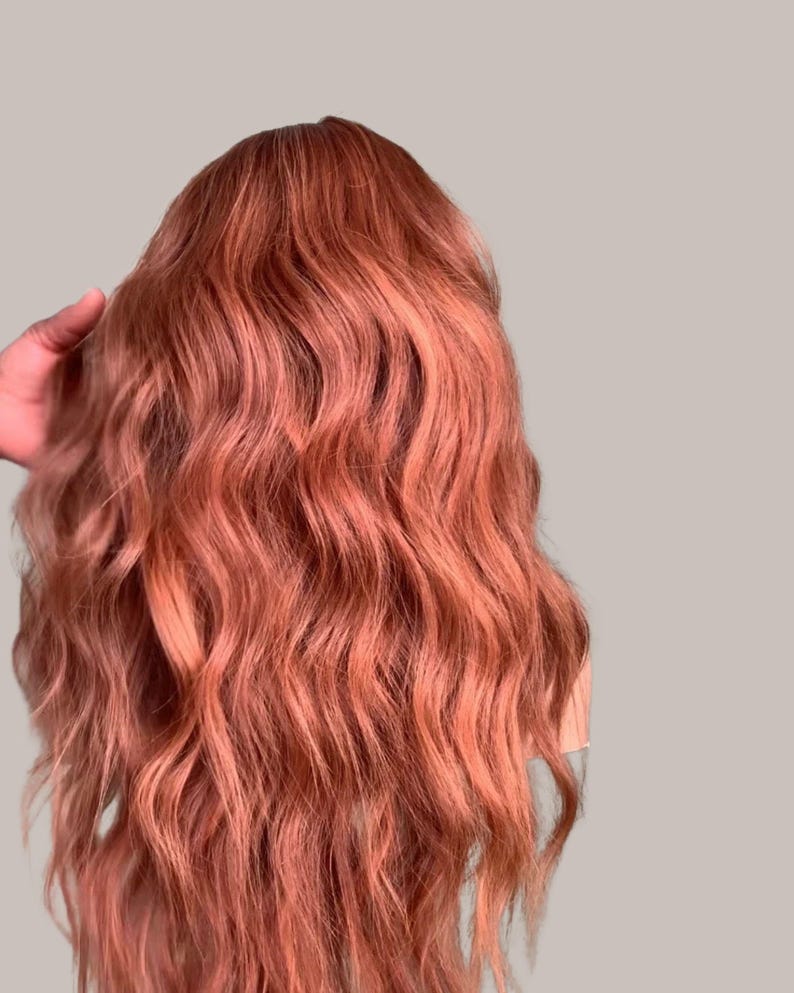 Copper Blonde Wig Loose Wave Human Raw Hair, 13x6 HD Lace Frontal ...