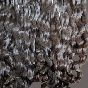 本物の 100% 未加工インド産未加工人毛エクステンション、ウェーブ/ストレート バンドル セット、翌日発送。