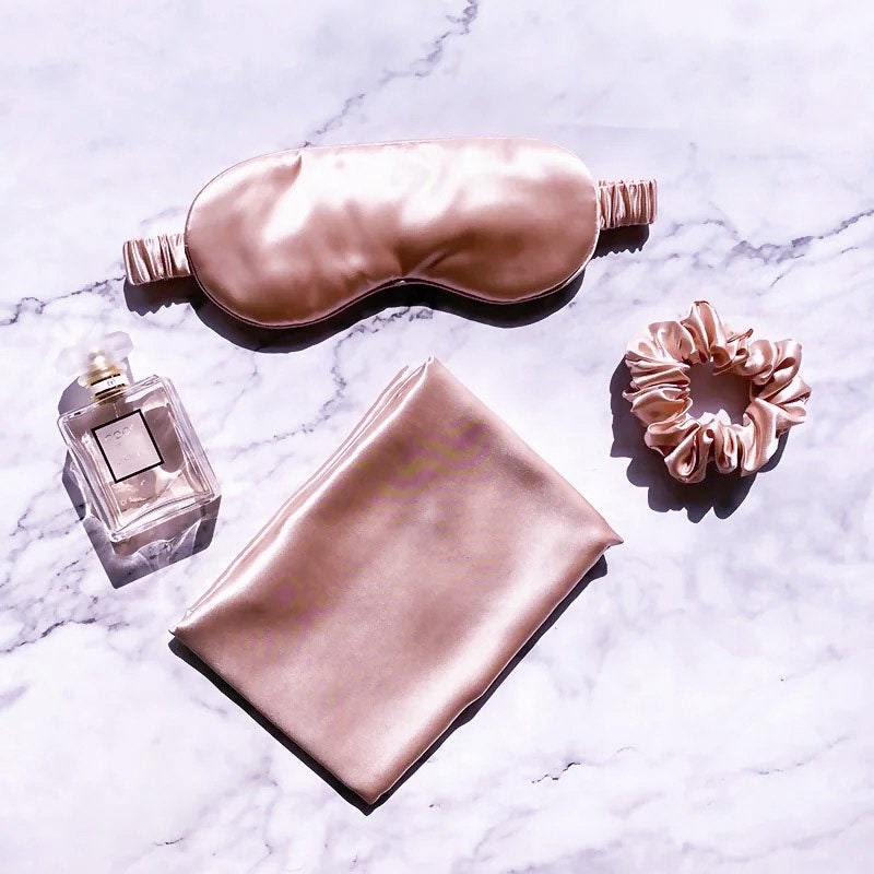 Pure Silk Pillowcase Gift Set Silk Scrunchie Headband Etsy