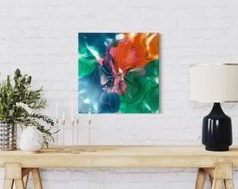 40cm Acrylic Pouring Image Shelee Art Shimmering Colors SpinArt