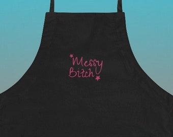 Delantal de perra desordenado / Delantal divertido / Regalo de cocina / Regalo de horneado / Regalo de barbacoa / Regalo de cocina / Delantal de mordaza / Regalo para ella / Regalo para él / Divertido