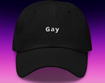 Sombrero gay / Sombrero de papá / Sombrero bordado / LGBT / Orgullo / Gay / Arco iris / LGBTQ / Lesbiana / Trans / Bisexual / No binario / Queer / Orgullo LGBT