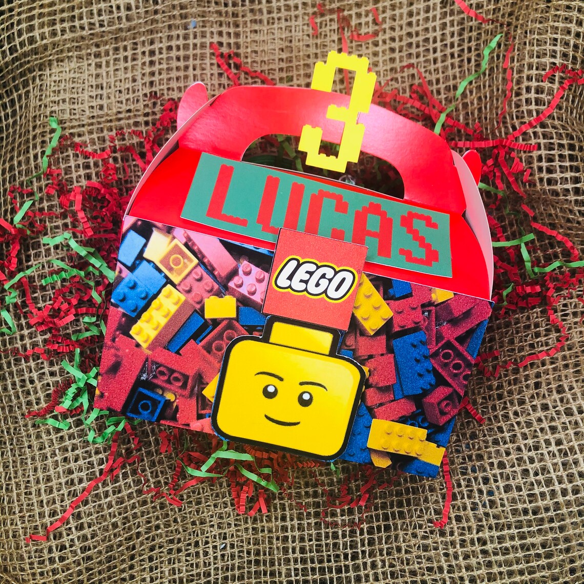 Lego Customized Party Boxes Lego Birthday PartyLego Favor Etsy