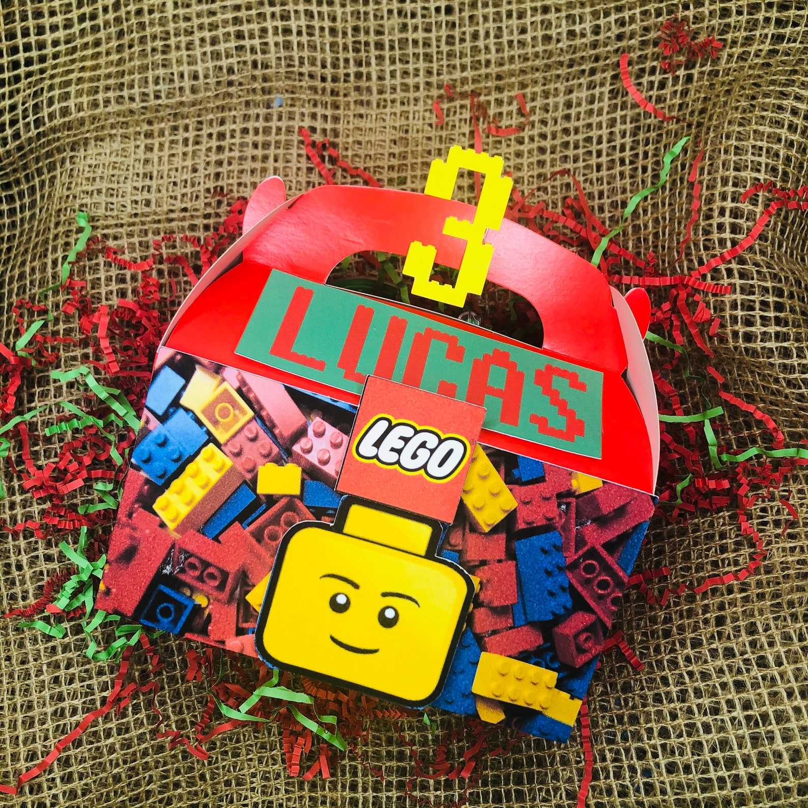 Lego Customized Party Boxes Lego Birthday PartyLego Favor Etsy