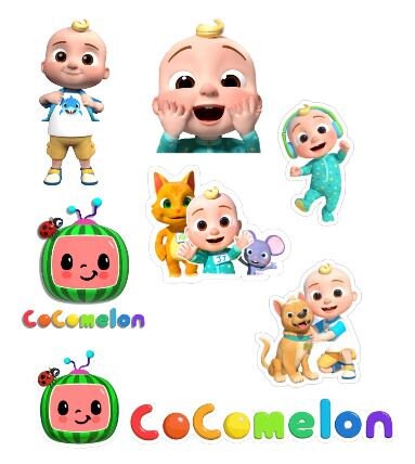 Cocomelon Birthday Party Jj Medium Sticker Pack Etsy
