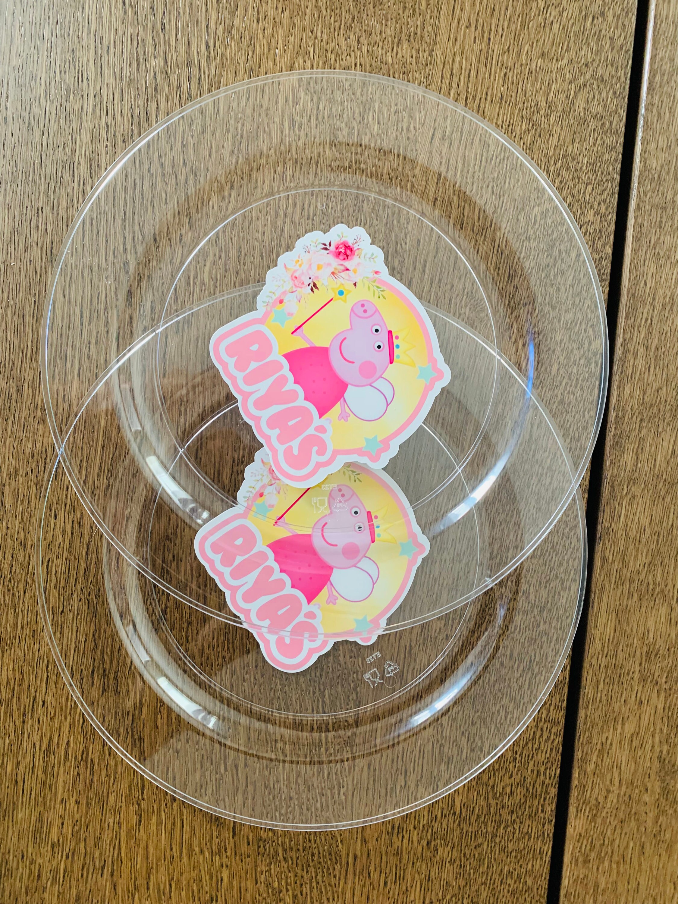 Peppa Pig Princess Customized Party Plates Set Etsy