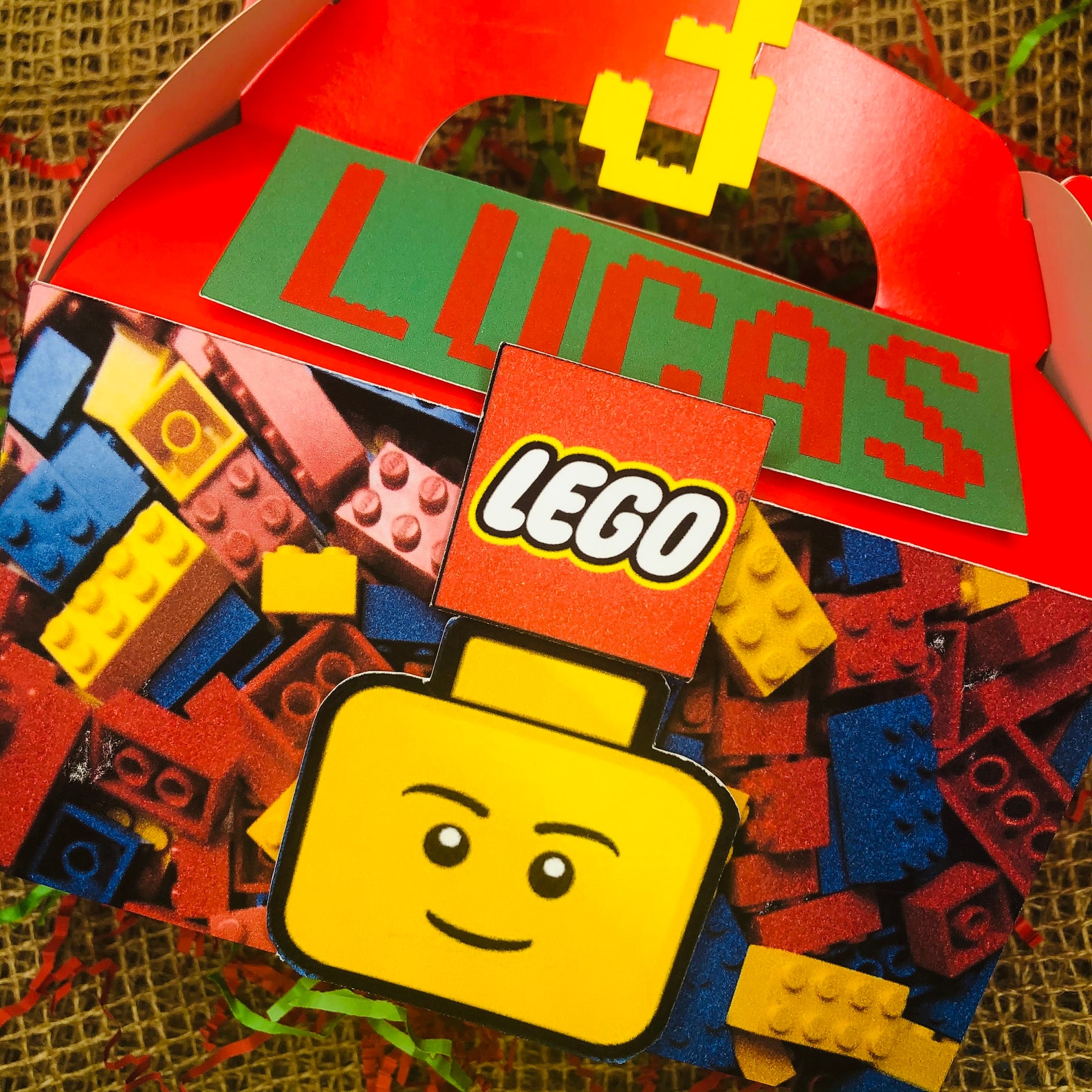 Lego Customized Party Boxes Lego Birthday PartyLego Favor Etsy