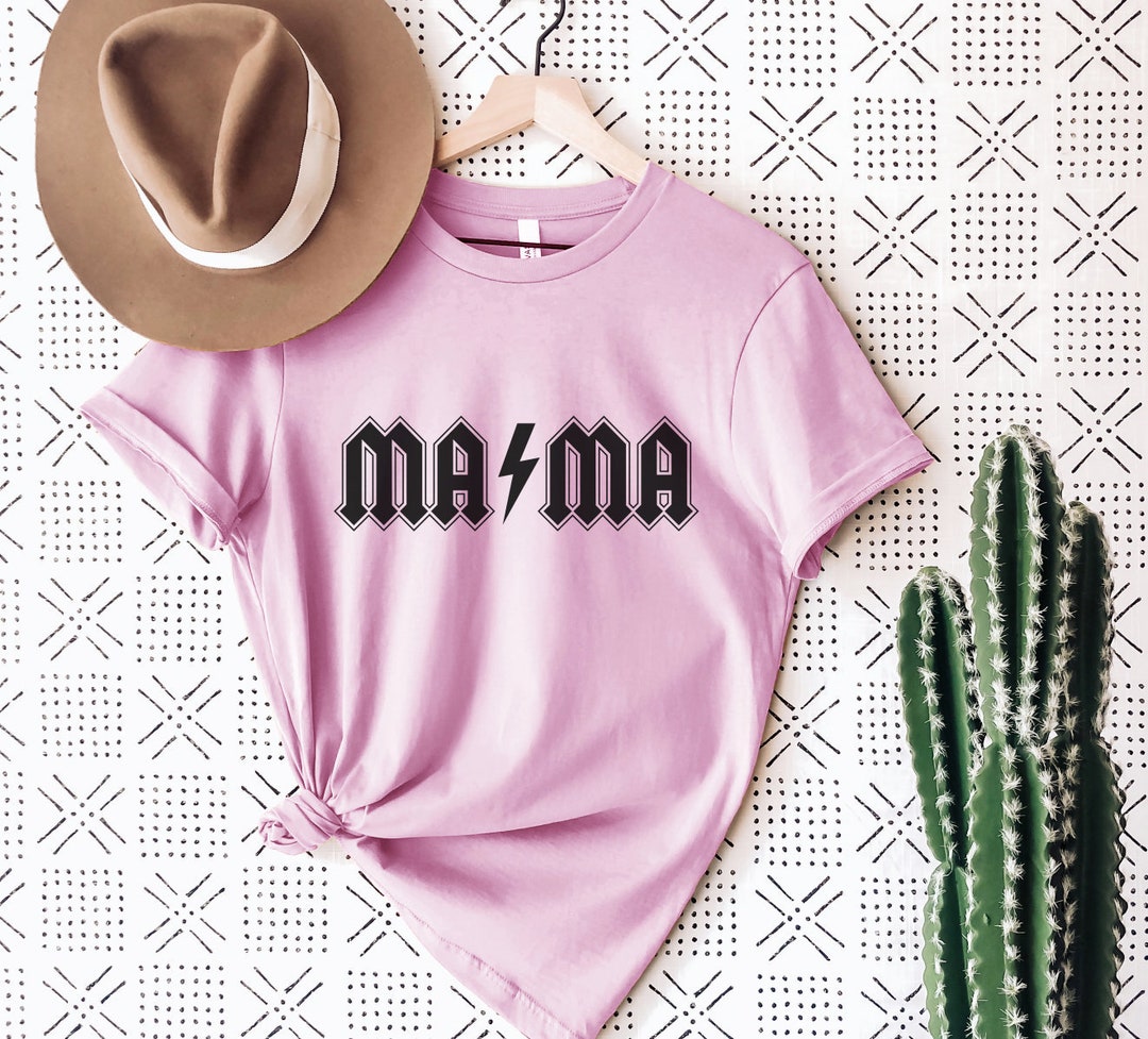 Mama ACDC SVG Dia das Mães Clipart T-Shirt Arquivo Mom Life Blessed Mom ...