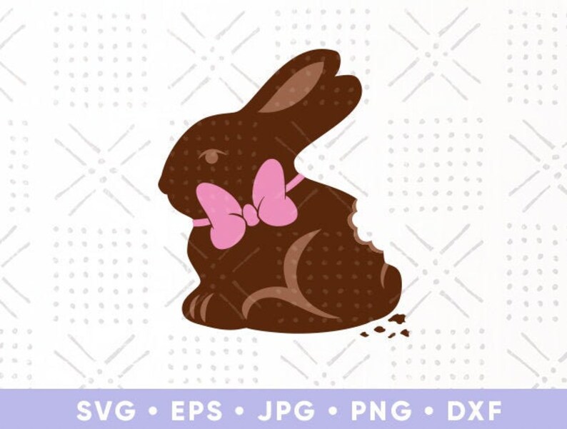Easter Chocolate Bunny SVG Png Download File Happy Hoppy Etsy
