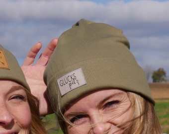 Glückspilz Hipster Beanie Kinder + Erwachsene