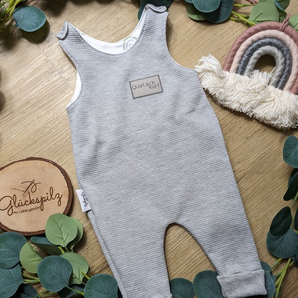 einfarbiger Waffel-Strampler Babygeschenkset, Newbornoutfit, Geschenkidee Neugeborenes