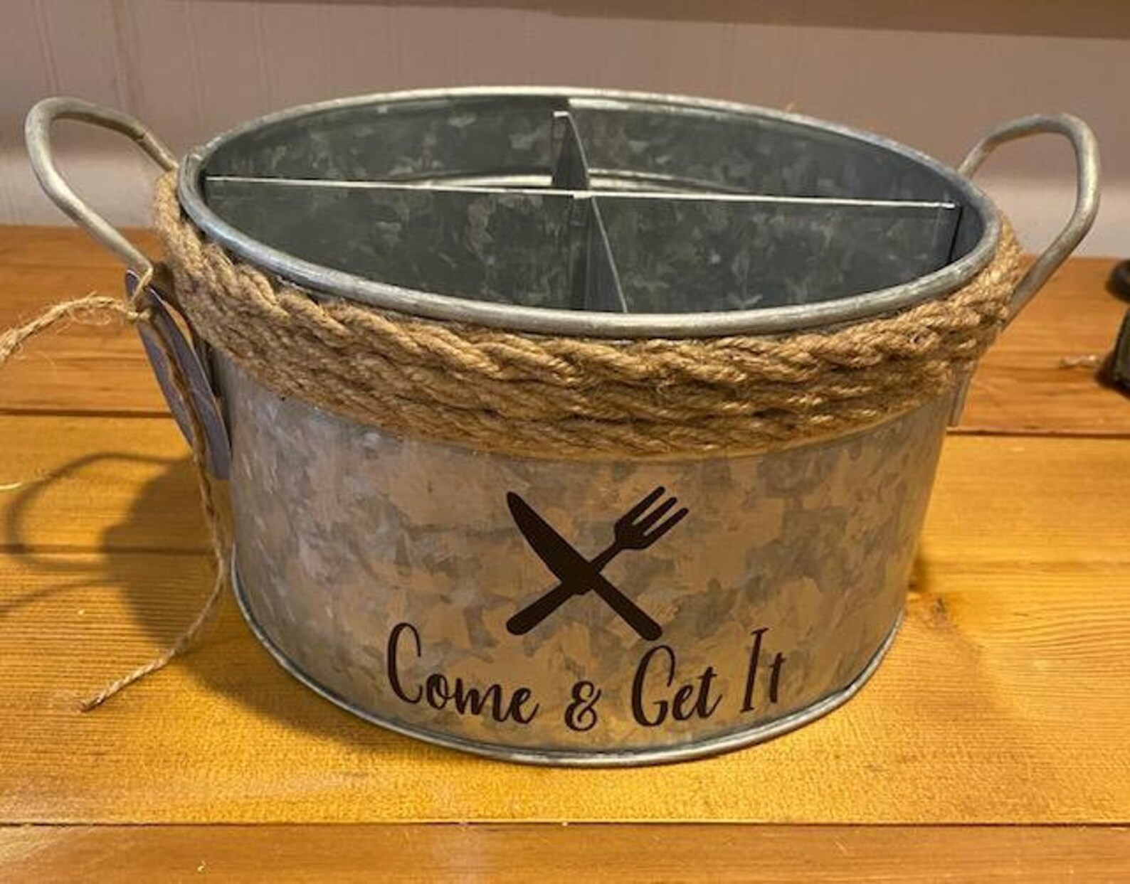 Party Utensil Holder Metal Utensil Holder 2 Fun Sayings Etsy