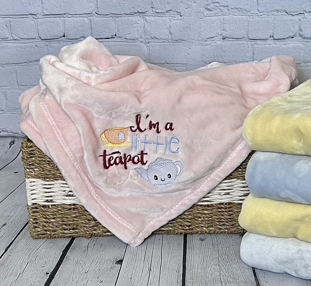 I'm a Little Teapot Nursery Rhyme Baby Blanket Etsy