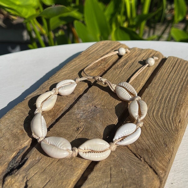 Shell Bracelet/Anklet | Summer Vibe | Cowrie Shells | Pool & Ocean Proof | Seashell Jewellery | beach Wedding | Surf Bracelet | Ben's Beach