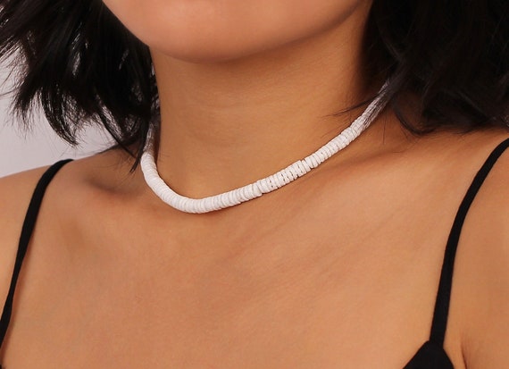 White genuine puka shell necklace 
