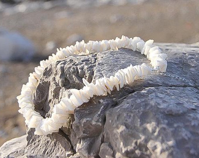 White Puka Shell Necklace | Handmade Surf-Style Necklace | OBX Style | Gift for Her | Beach Jewellery | Pool & Ocean Proof | Ben's Beach