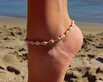 Handmade Seashell Anklet  | Natural Conch Shells | Shell Jewellery | Ankle Bracelet | Beach Style Anklet |  Summer Vibe | Ben’s Beach UK