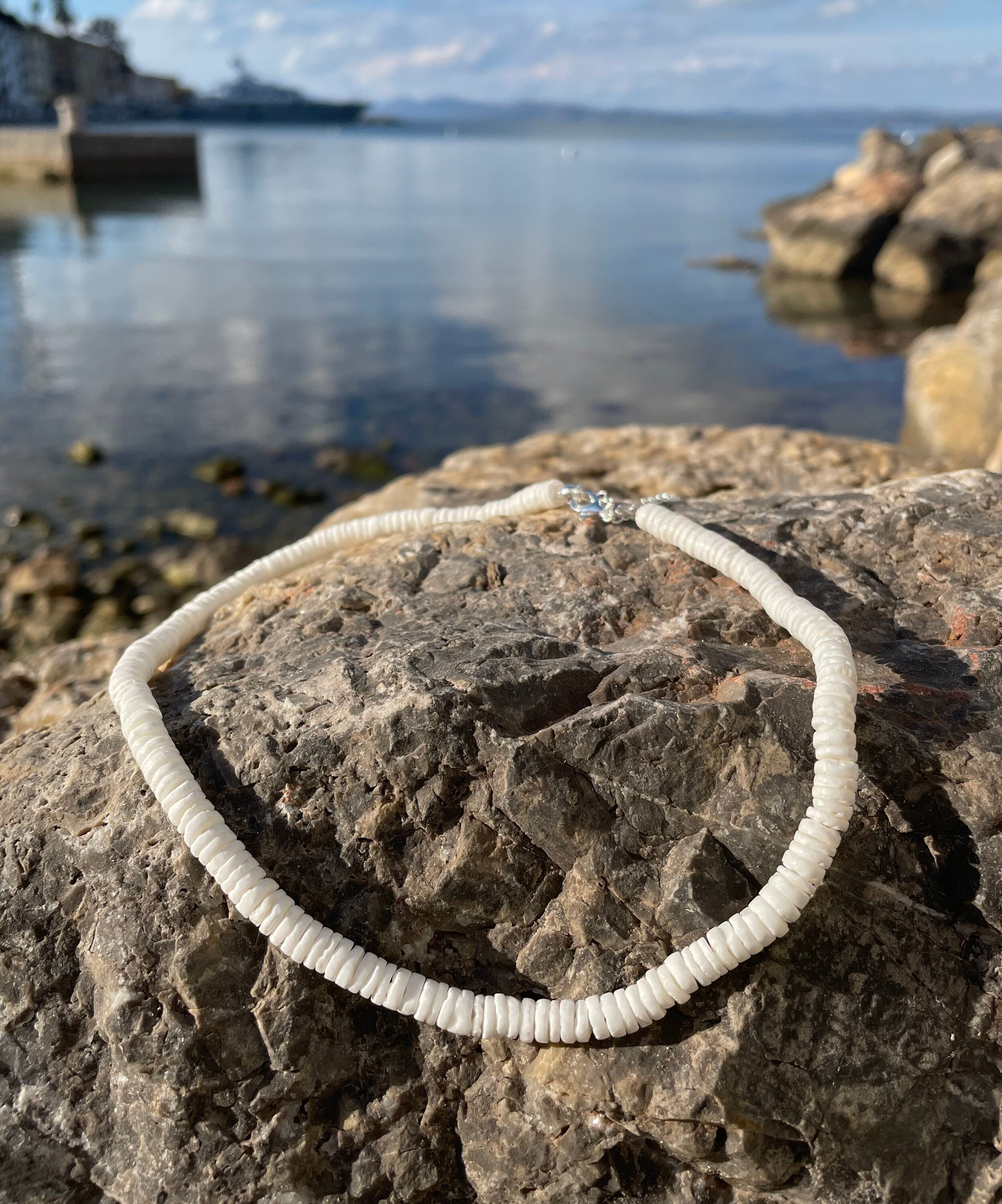 White shell beach clearance necklace