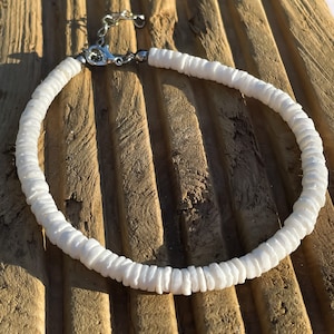 Puka Shell Anklet | Handmade White Shell Anklet | Beach Anklet | OBX-Style | Waterproof Summer Holiday Anklet | Beach Wedding | Ben's Beach
