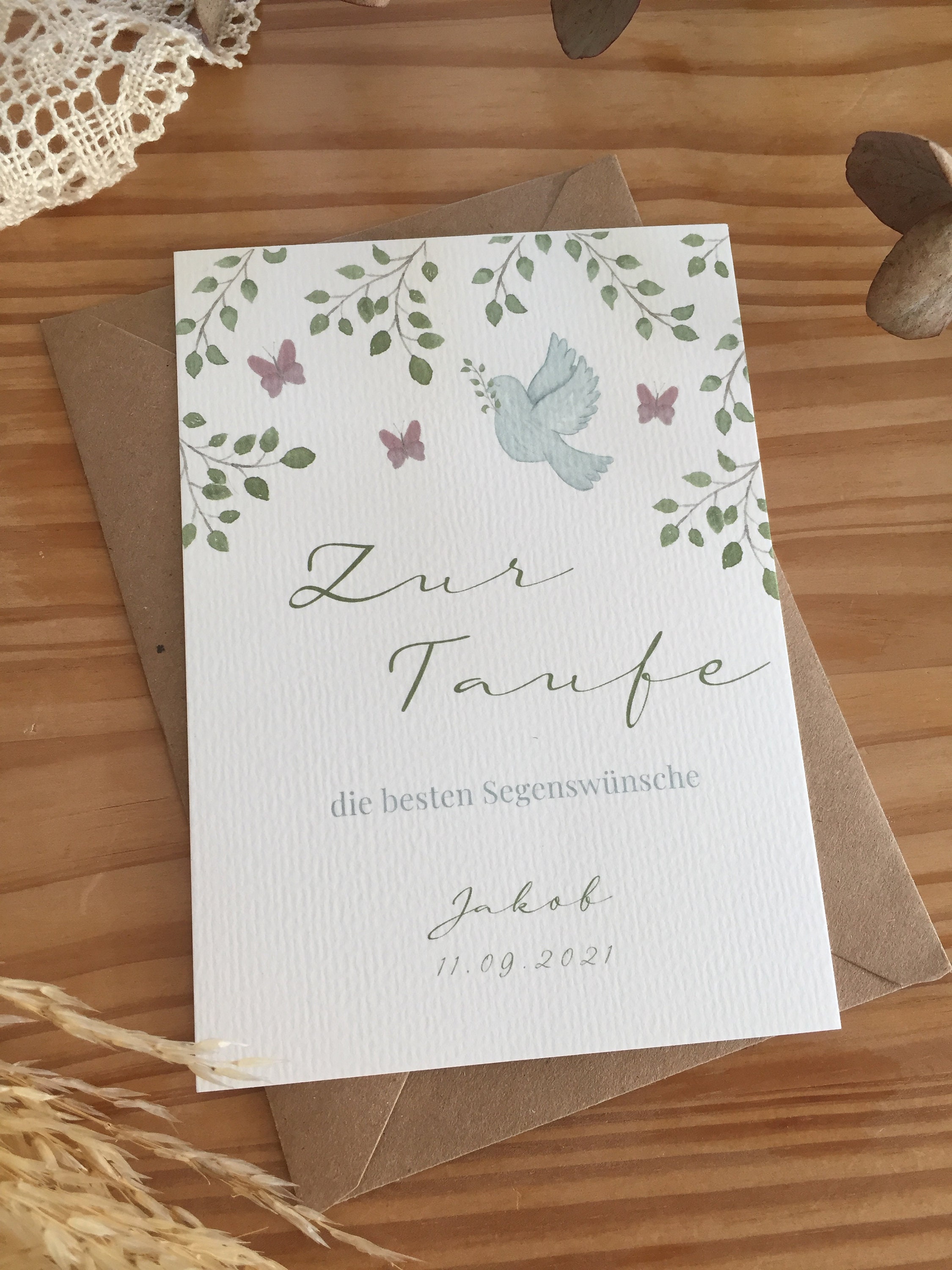 Postkarte Taufe Karte zur Taufe Taufkarte - Etsy