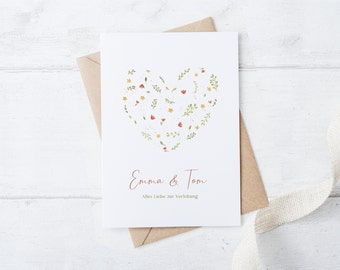 Card engagement, engagement card, gift engagement, wedding card