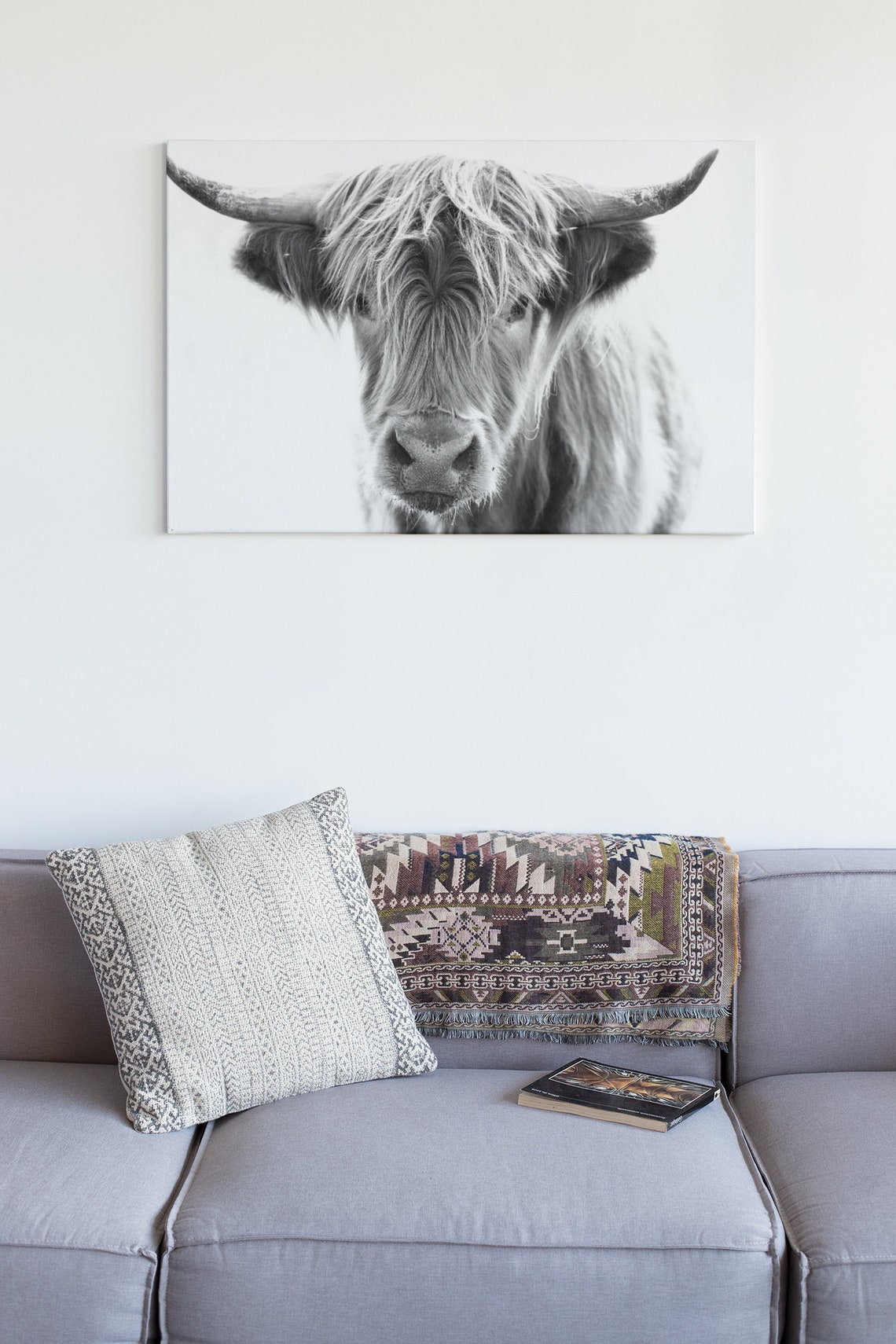 Highland Cow Country Home Decor Kitchen Dining Room CANVAS Etsy