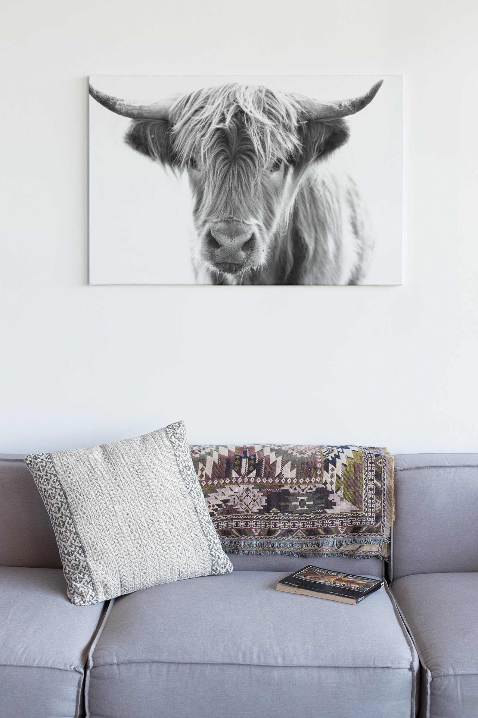 Highland Cow Country Home Decor Kitchen Dining Room CANVAS Etsy