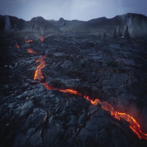 1/6e Schaal STAR WARS The MANDALORIAN Lava Fields Ikea Detolf 15x15 Diorama Backdrop
