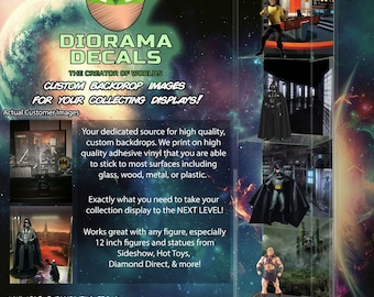 3er Pack BUNDLE 1:12 Custom Größe - Jedes Bild, das Sie wollen! - 13x15 Diorama Hintergrund