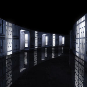 1/6th Scale STAR WARS Death Star Hallway Ikea DETOLF 15x15 Diorama Backdrop