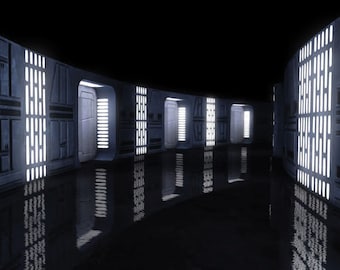 1:6 Maßstab STAR WARS Todesstern Flur Ikea DETOLF 15x15 Diorama Hintergrund