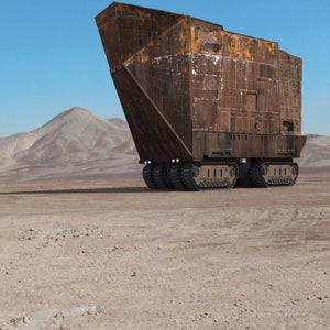 1/6th Scale STAR WARS Sandcrawler on Tatooine Ikea Detolf 15x15 Diorama Backdrop