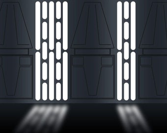 1:6 STAR WARS Death Star Diorama 15x15 Ikea Detolf Diorama Kulisse