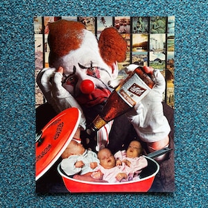 Fine Art Giclee Print of Original Collage Artwork “Dinnertime” By Syd Gifford