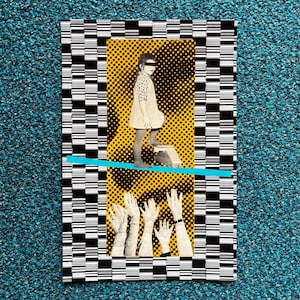 Fine Art Giclee Print of Original Collage Artwork “Big Hands” By Syd Gifford