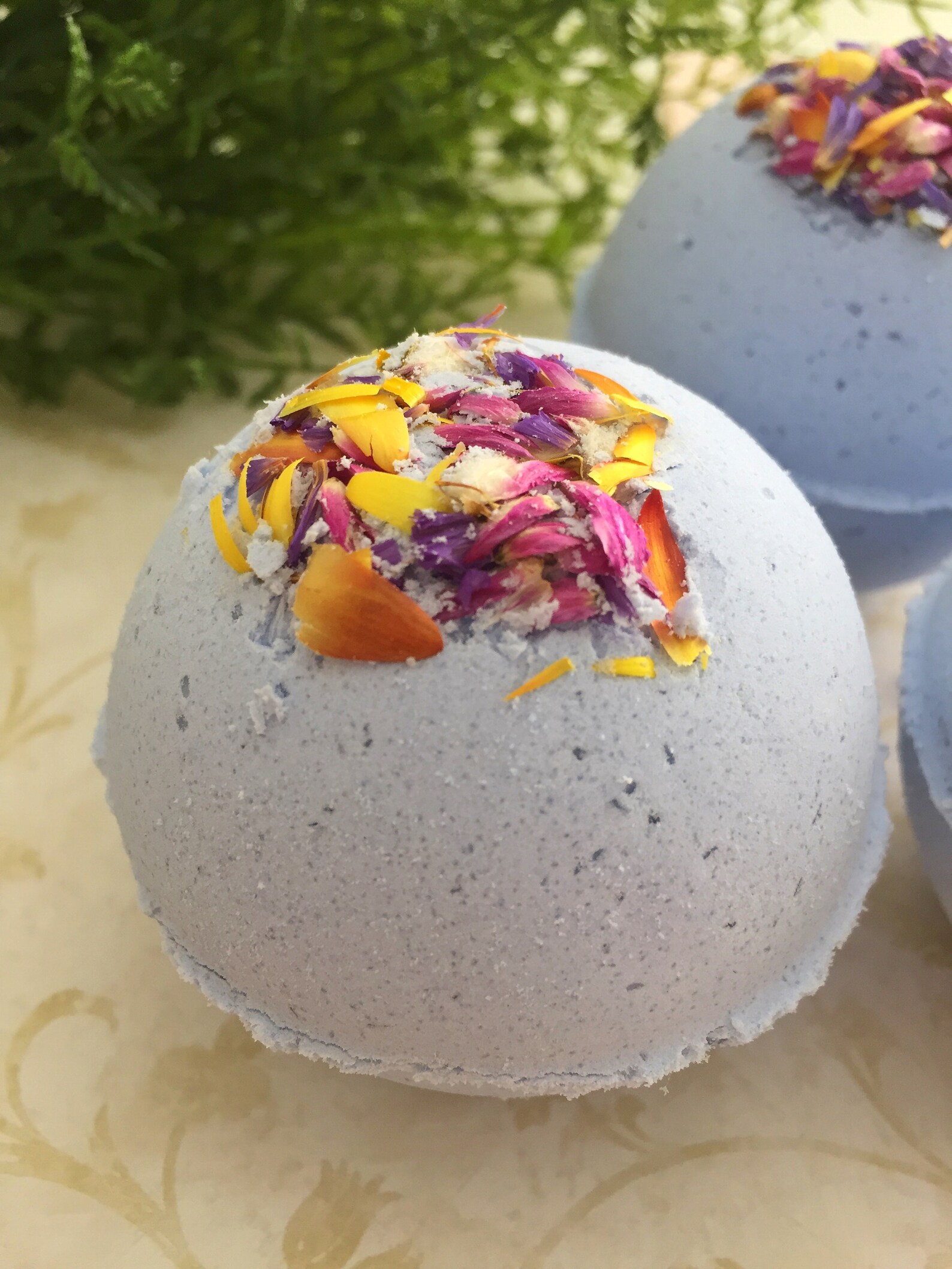 Handcrafted Flower Bath Bomb with Dried Flowers. Handmade Bath Etsy