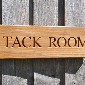 Personalised Engraved Stable Sign, Solid Oak | Equestrian Christmas Gift for Horse Lovers