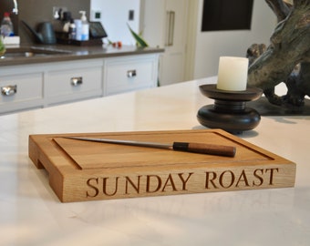 Large Engraved Solid Oak Chopping Board, Personalised Carving Board,, Wedding Gift, New Home, Birthday Gift! Cutting Board