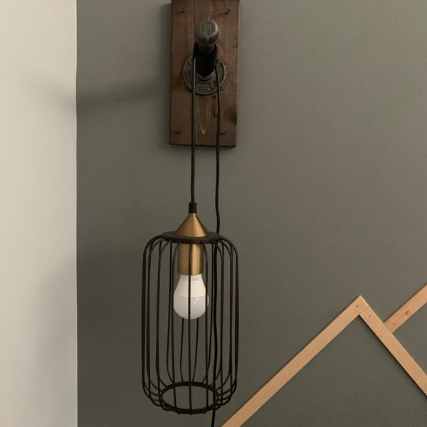 Bedside Lamp Wall Mount | Lighting | Rustic | Black Pipe | Modern | Bedroom Lights | Living Room Lights